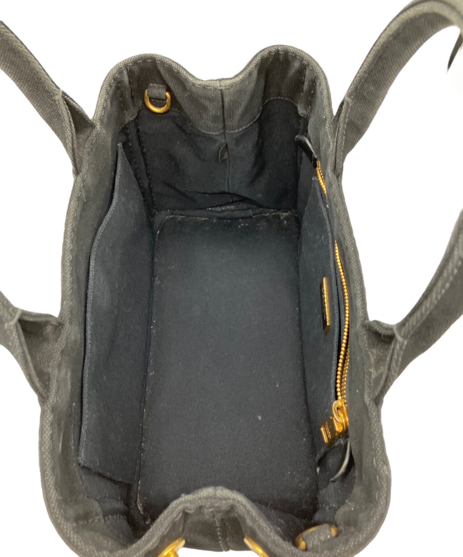 中古・古着通販】PRADA (プラダ) カナパSハンドバッグ ブラック