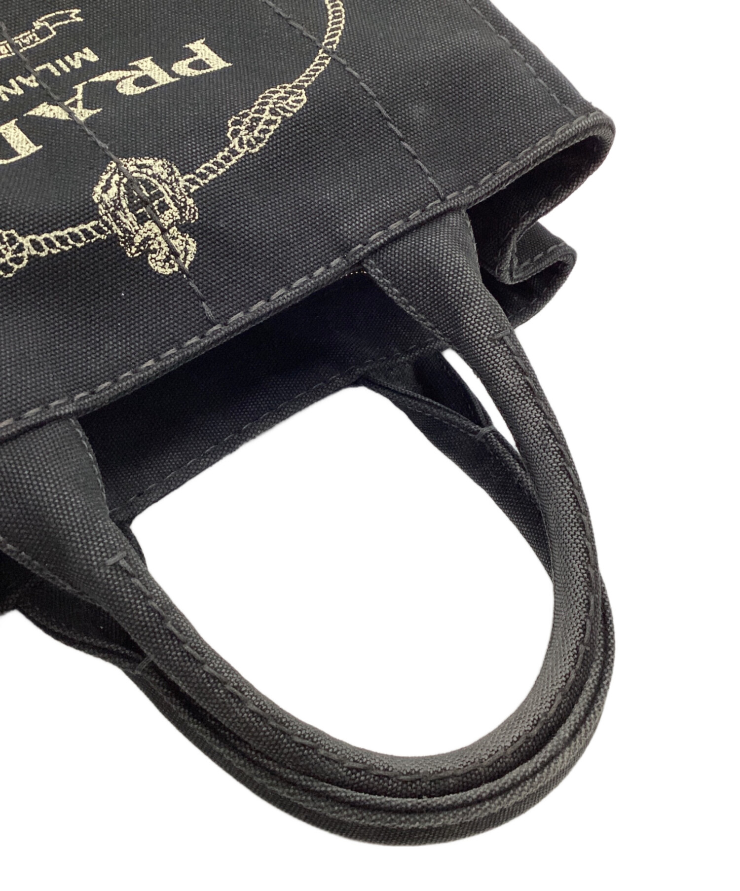 中古・古着通販】PRADA (プラダ) カナパSハンドバッグ ブラック