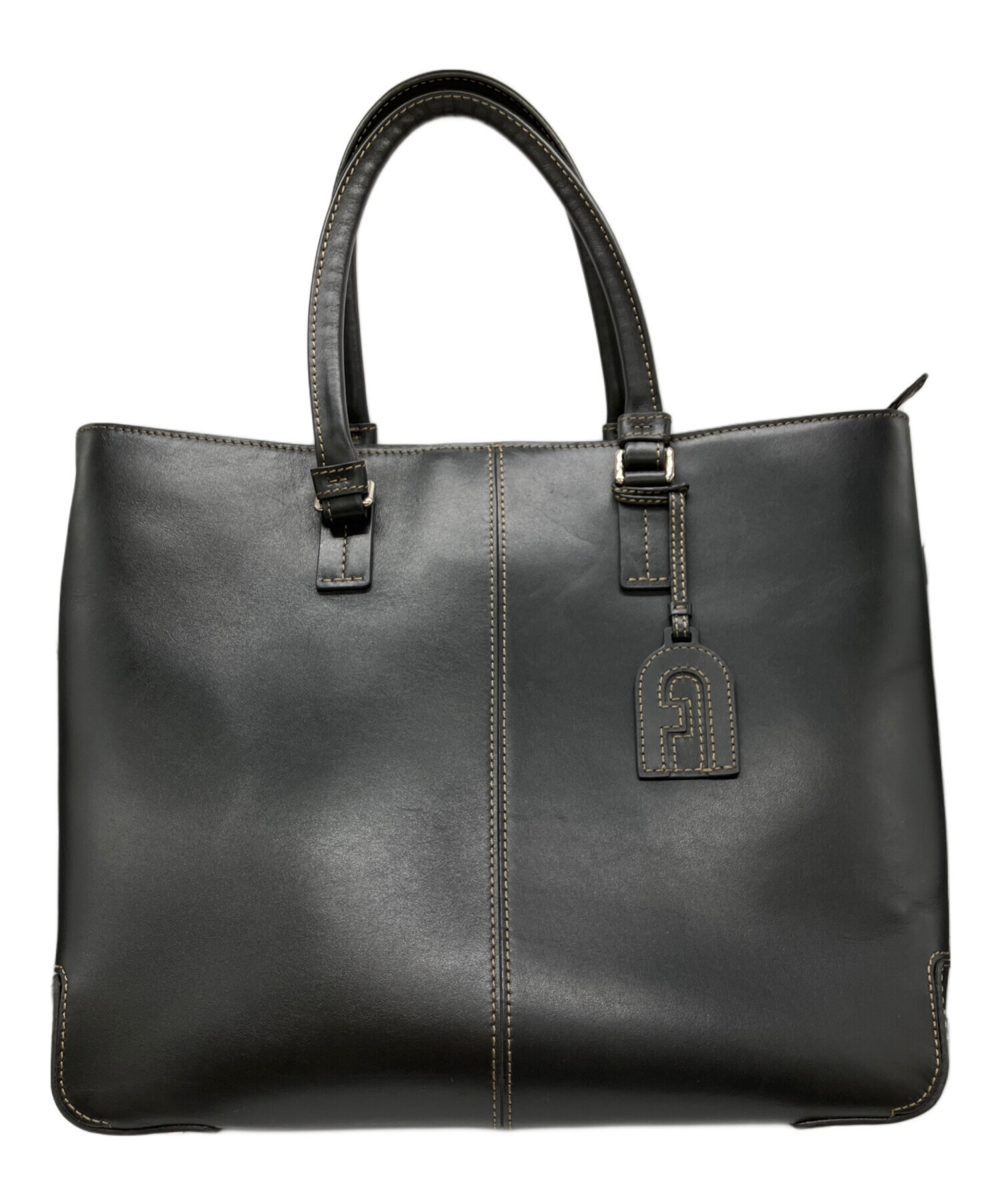 中古・古着通販】FURLA (フルラ) SIRIOレザートートバッグ ブラック