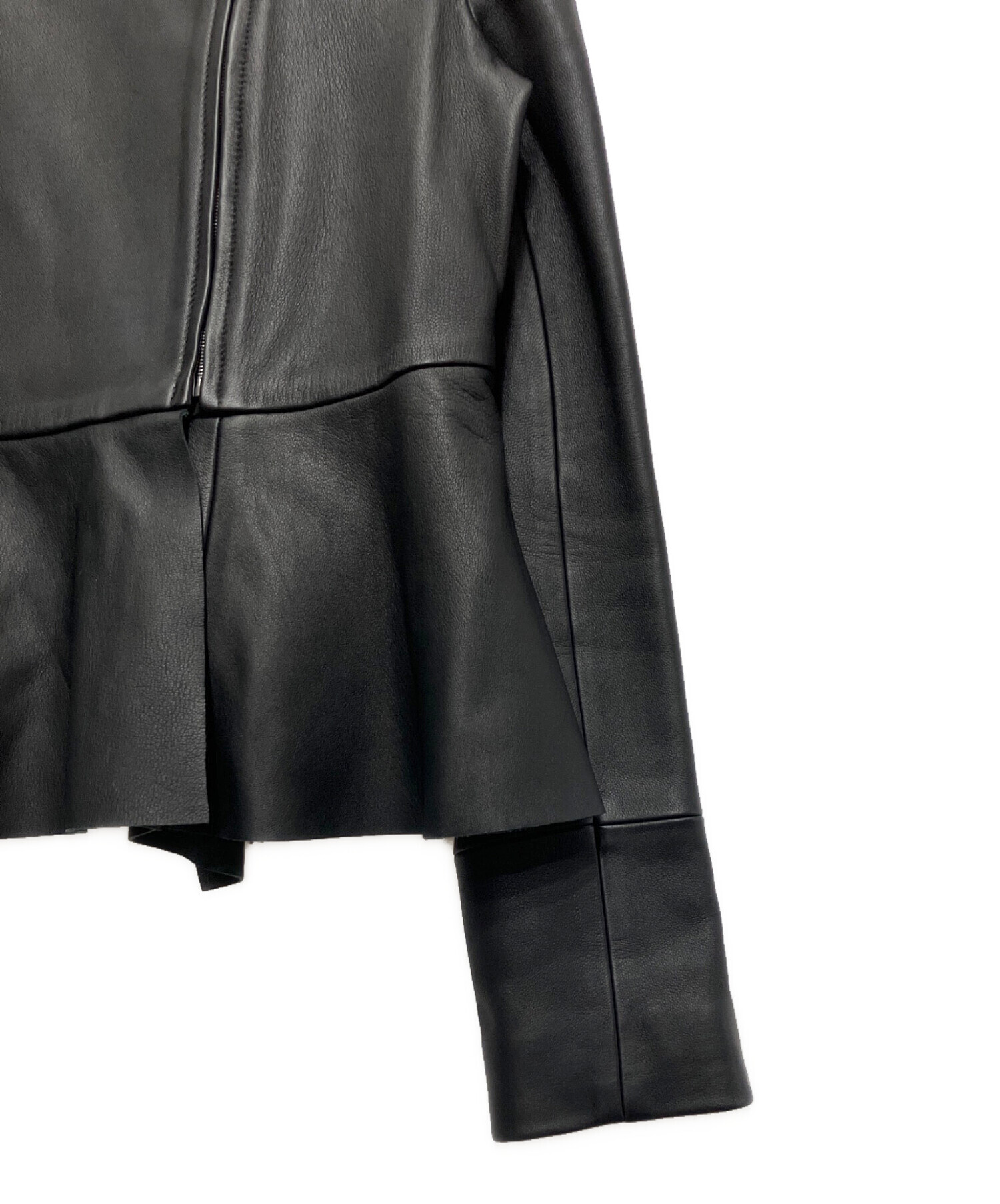 中古・古着通販】ESTNATION (エストネーション) ラムレザー ノーカラー