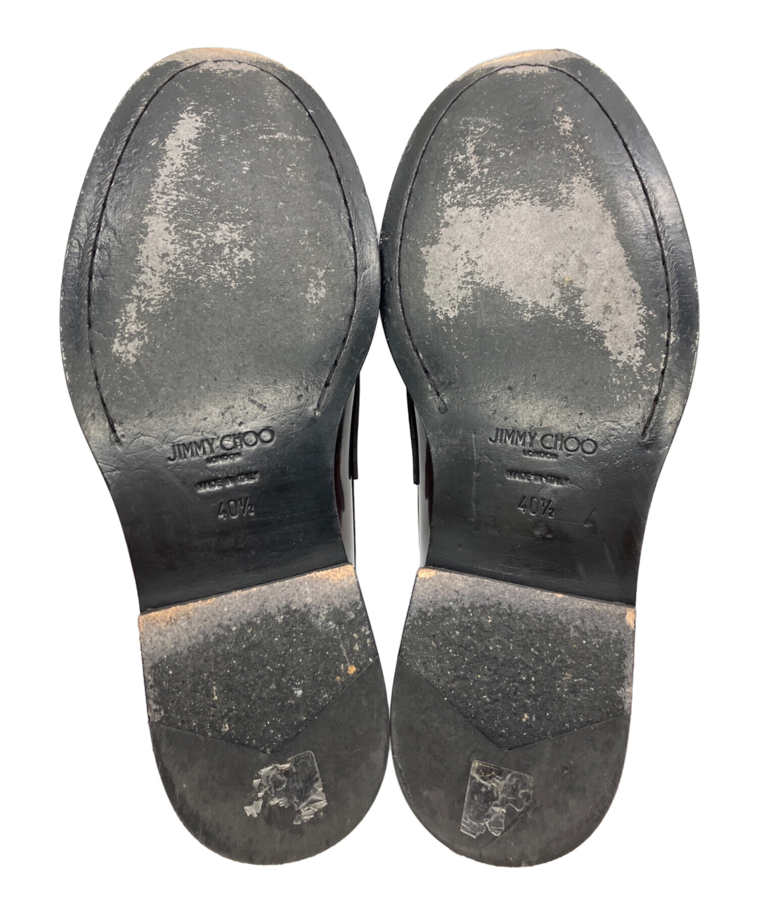 中古・古着通販】JIMMY CHOO (ジミーチュウ) ローファー レッド サイズ