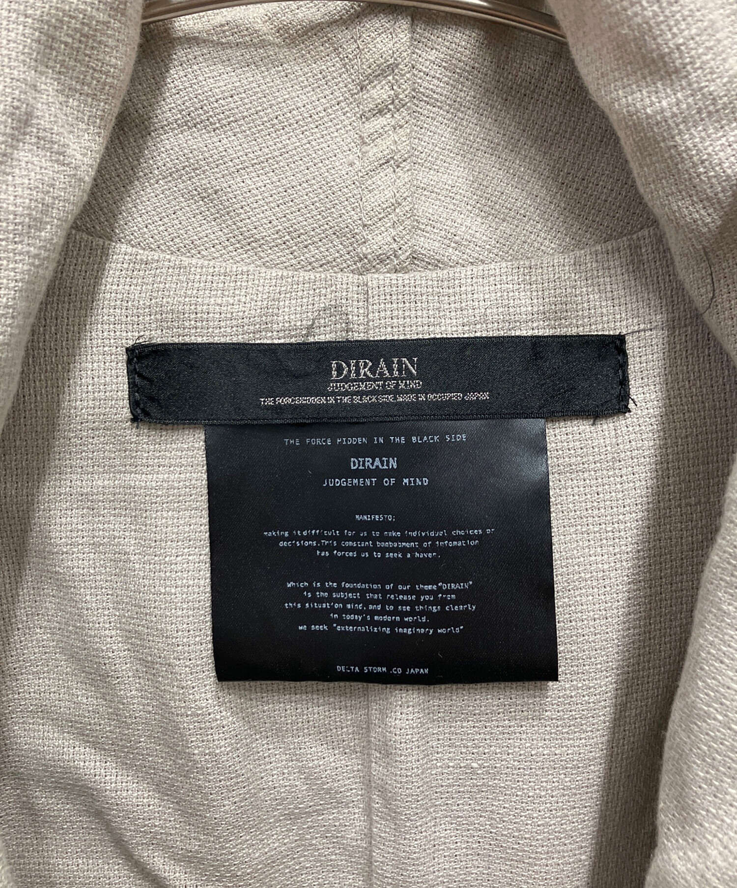 ジャケット・アウター 00's DIRAIN 中古・古着通販】DIRAIN (ディレイン) リネンレイヤードジャケット