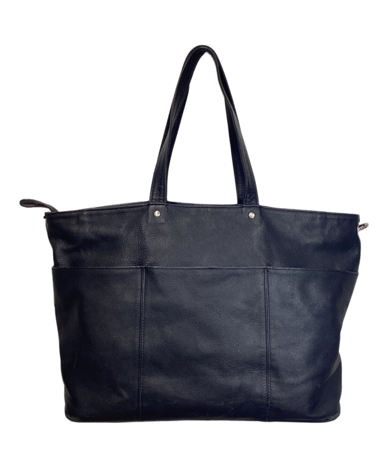 中古・古着通販】PORTER (ポーター) レザートートバッグ ブラック