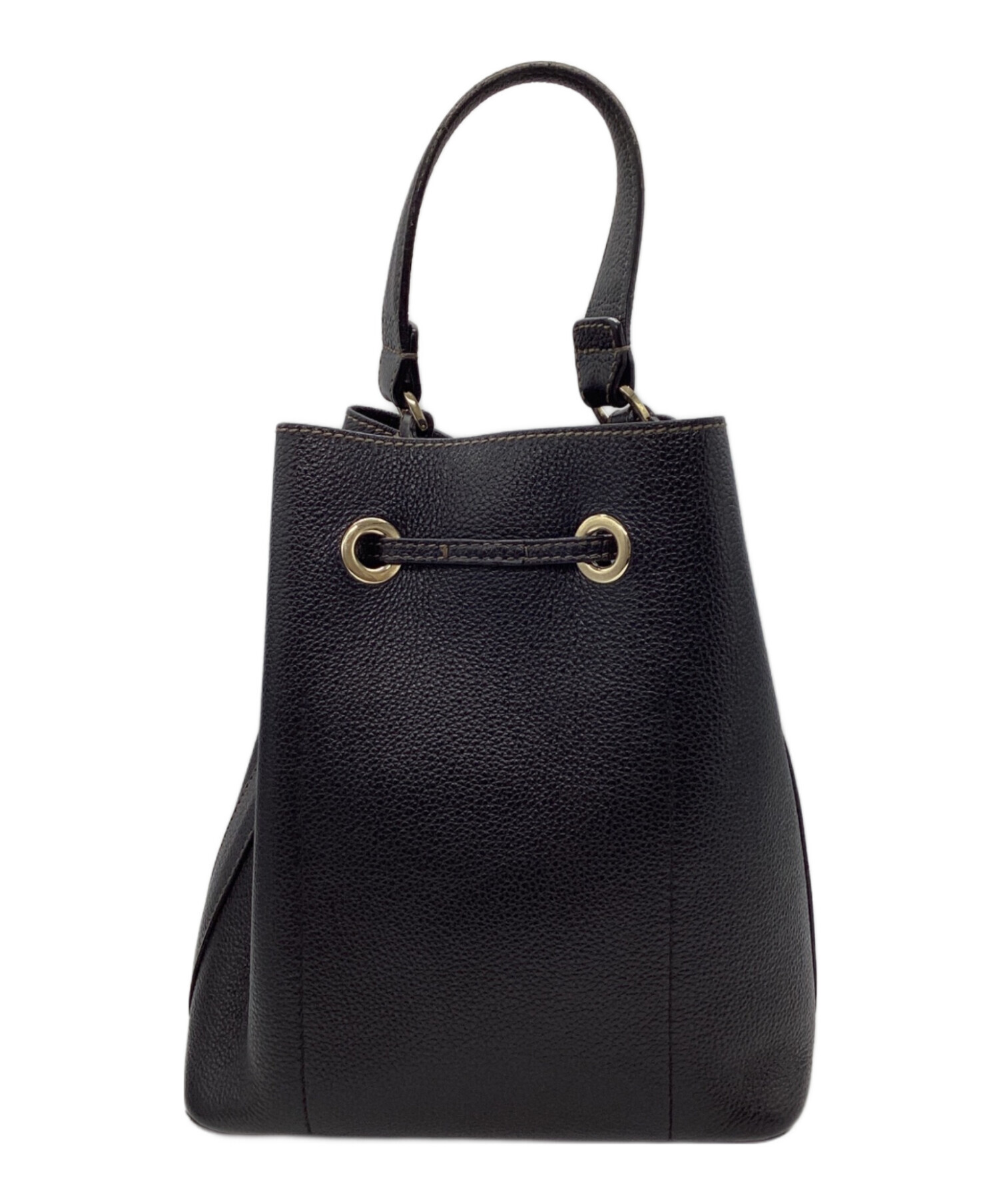 中古・古着通販】FURLA (フルラ) 巾着ハンドバッグ ブラック｜ブランド