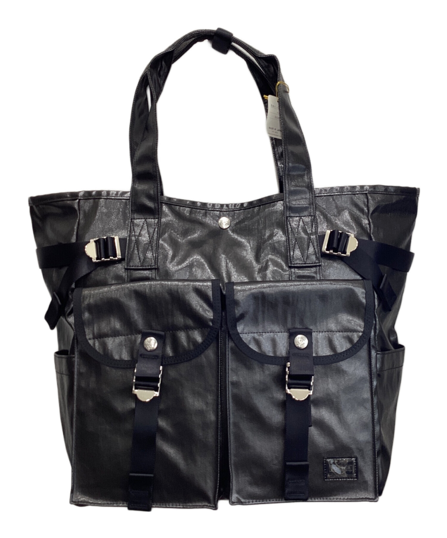 中古・古着通販】PORTER (ポーター) シャイントートバッグ ブラック