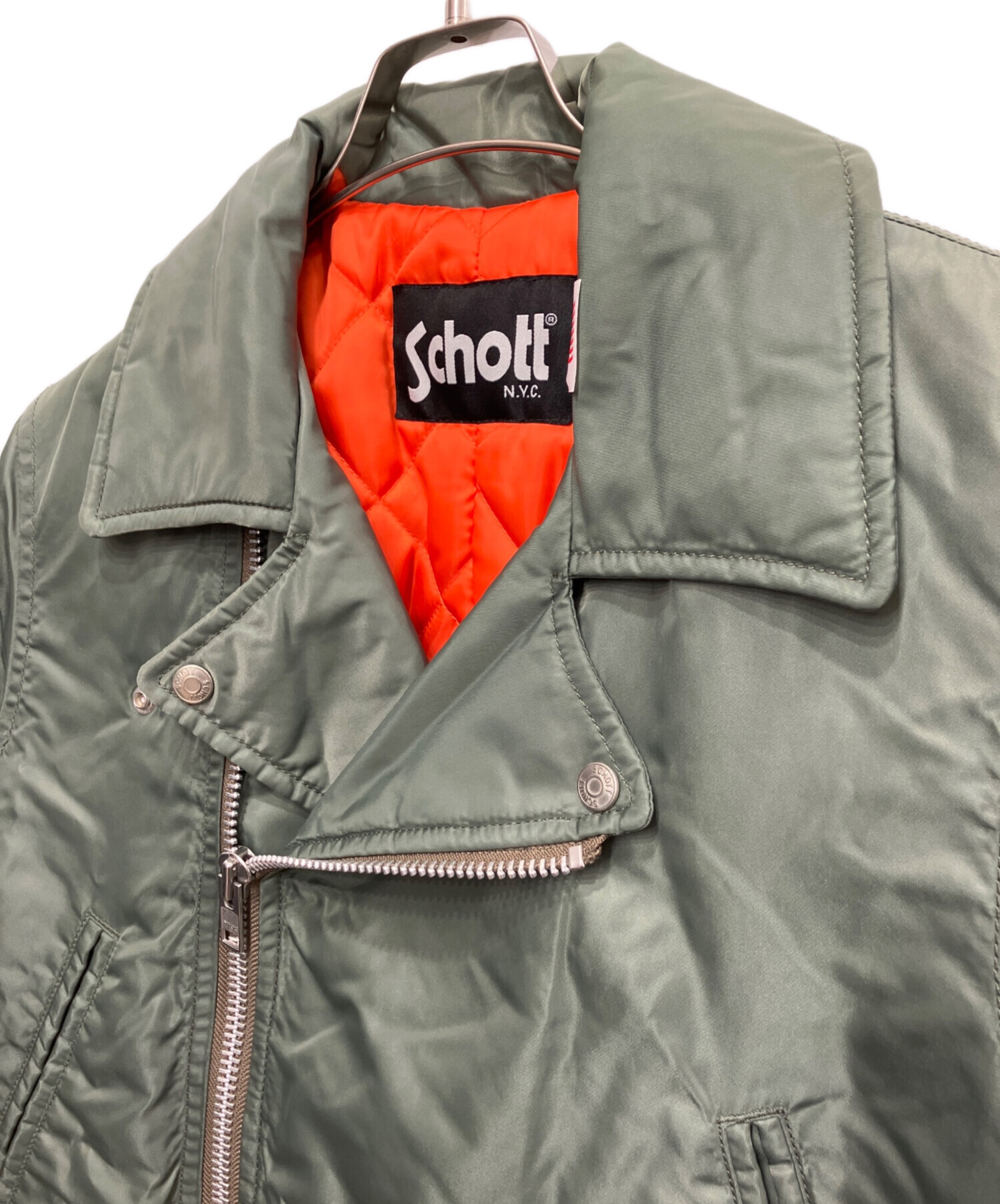 中古・古着通販】Schott (ショット) ナイロンダブルライダースコート