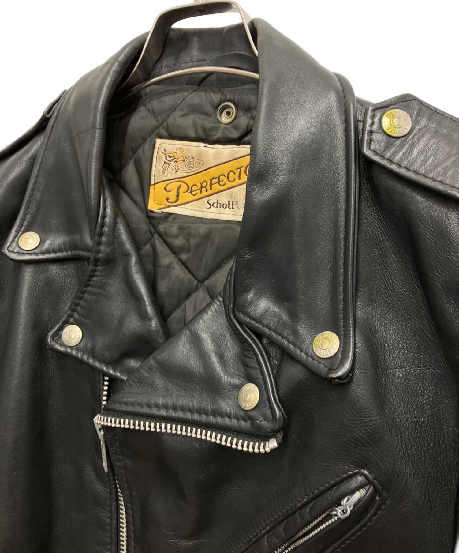 【年内値下げ中】Schott ダブルライダース サイズ40 90年購入 中古・古着通販】Schott (ショット) ダブルライダースジャケット