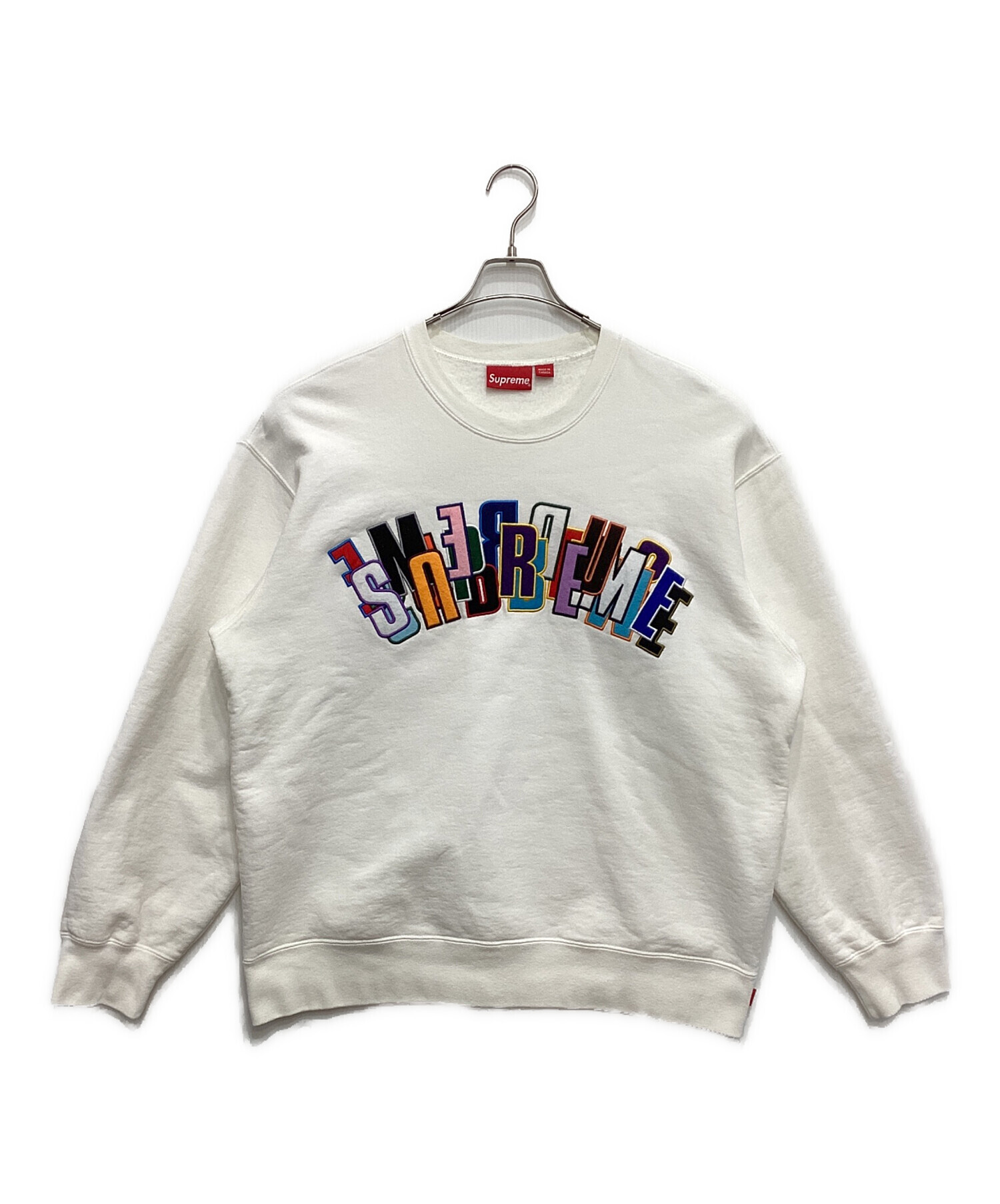 中古・古着通販】SUPREME (シュプリーム) Stacked crewneck ホワイト
