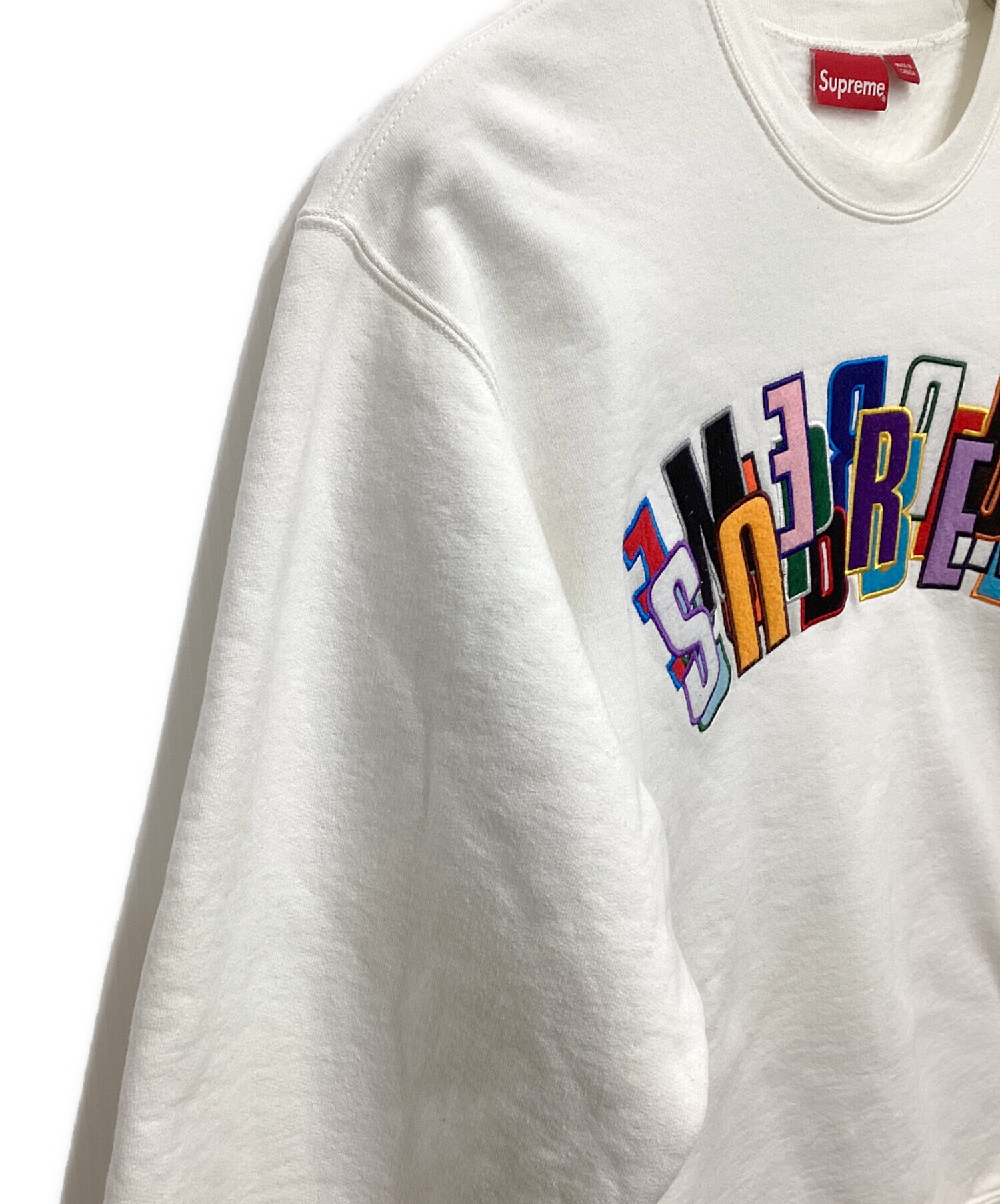 中古・古着通販】SUPREME (シュプリーム) Stacked crewneck ホワイト