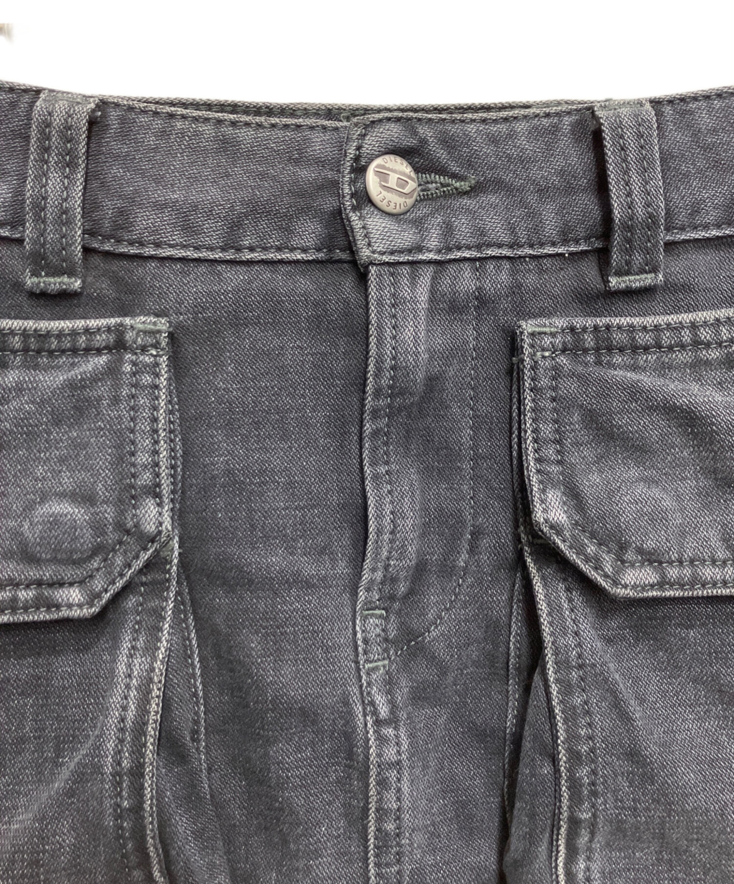 中古・古着通販】DIESEL (ディーゼル) DE-TONデニムカーゴミニスカート 