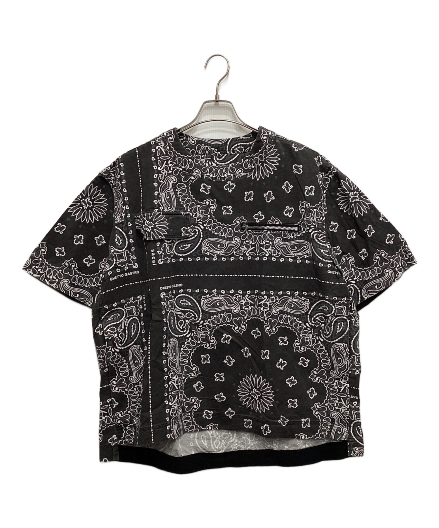 ★50%OFF★sacai ペイズリー柄 Cotton Tシャツトップス 中古・古着通販】sacai (サカイ) ペイズリー柄ジッププルオーバー