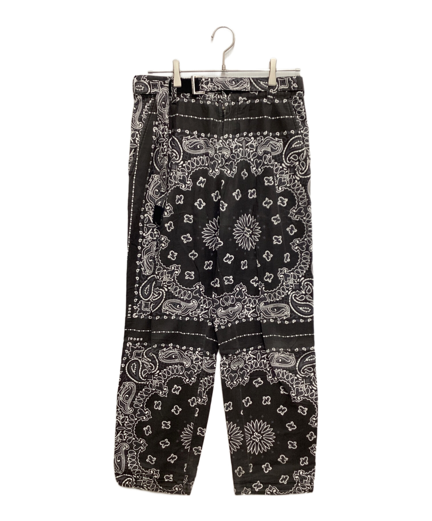 中古・古着通販】sacai (サカイ) Bandana Print Pants ブラック サイズ