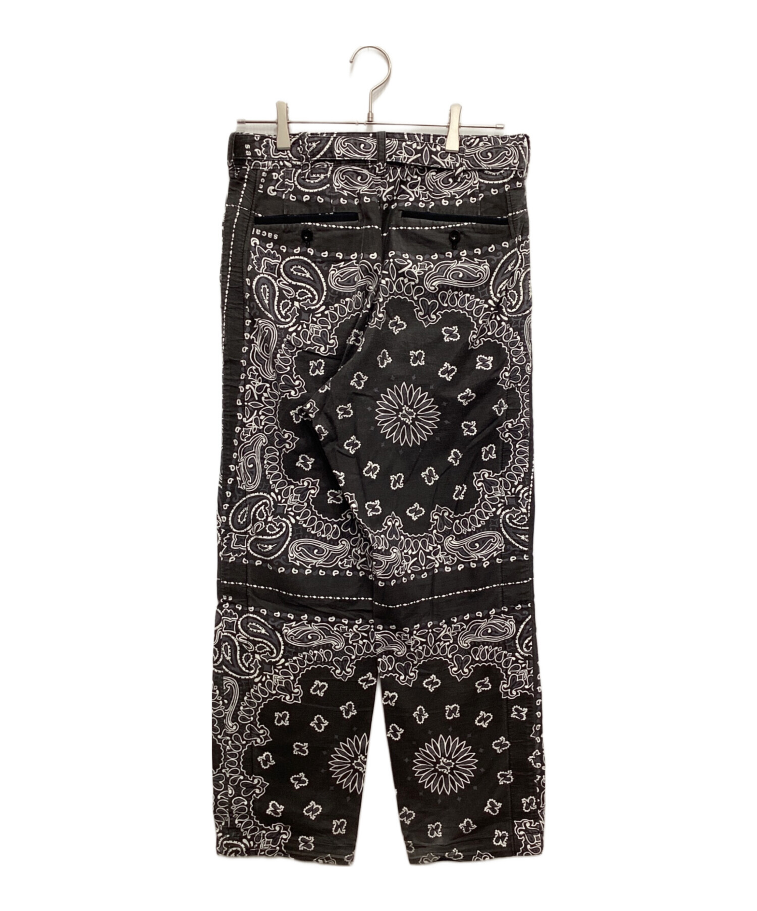 中古・古着通販】sacai (サカイ) Bandana Print Pants ブラック サイズ