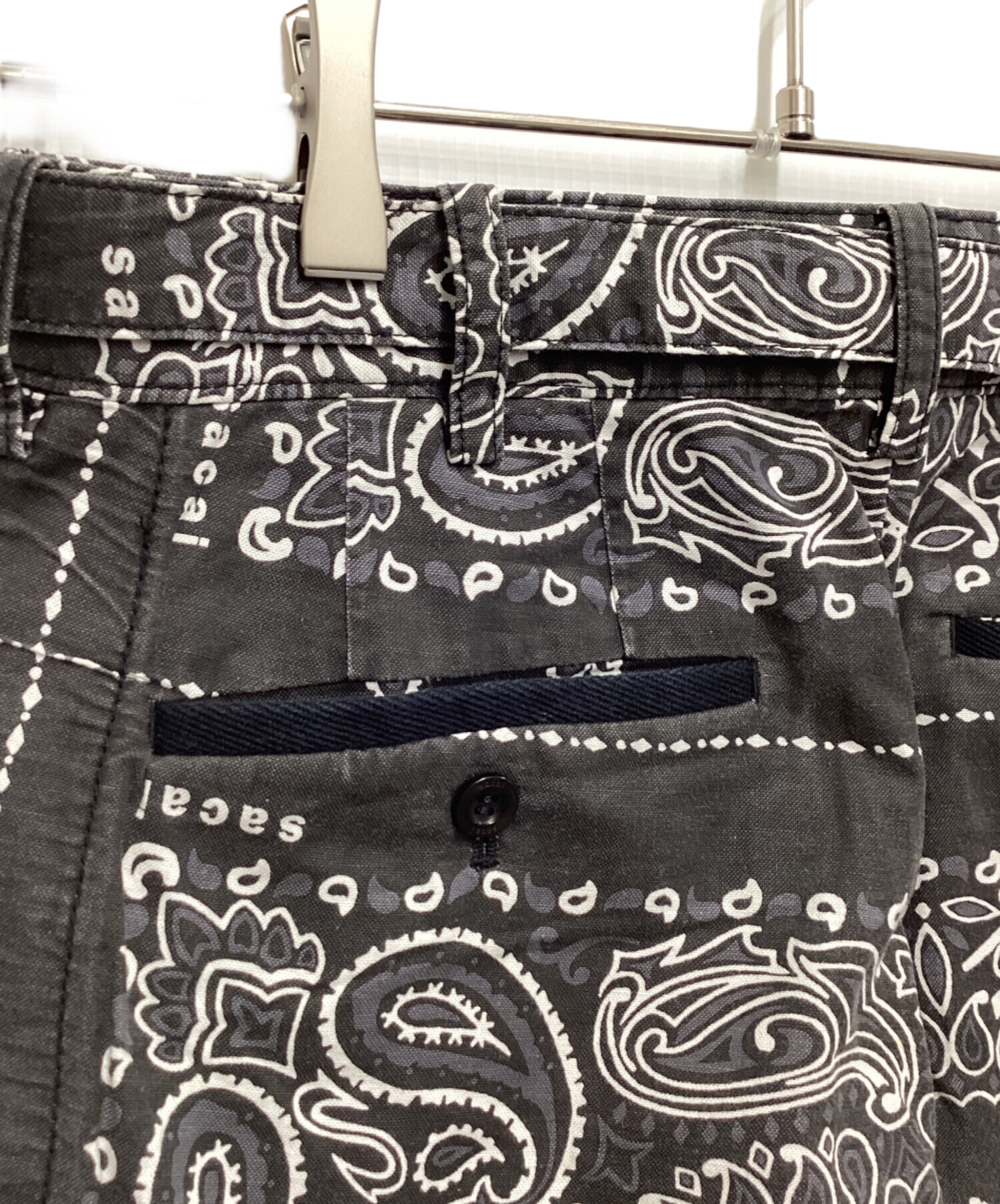 中古・古着通販】sacai (サカイ) Bandana Print Pants ブラック サイズ