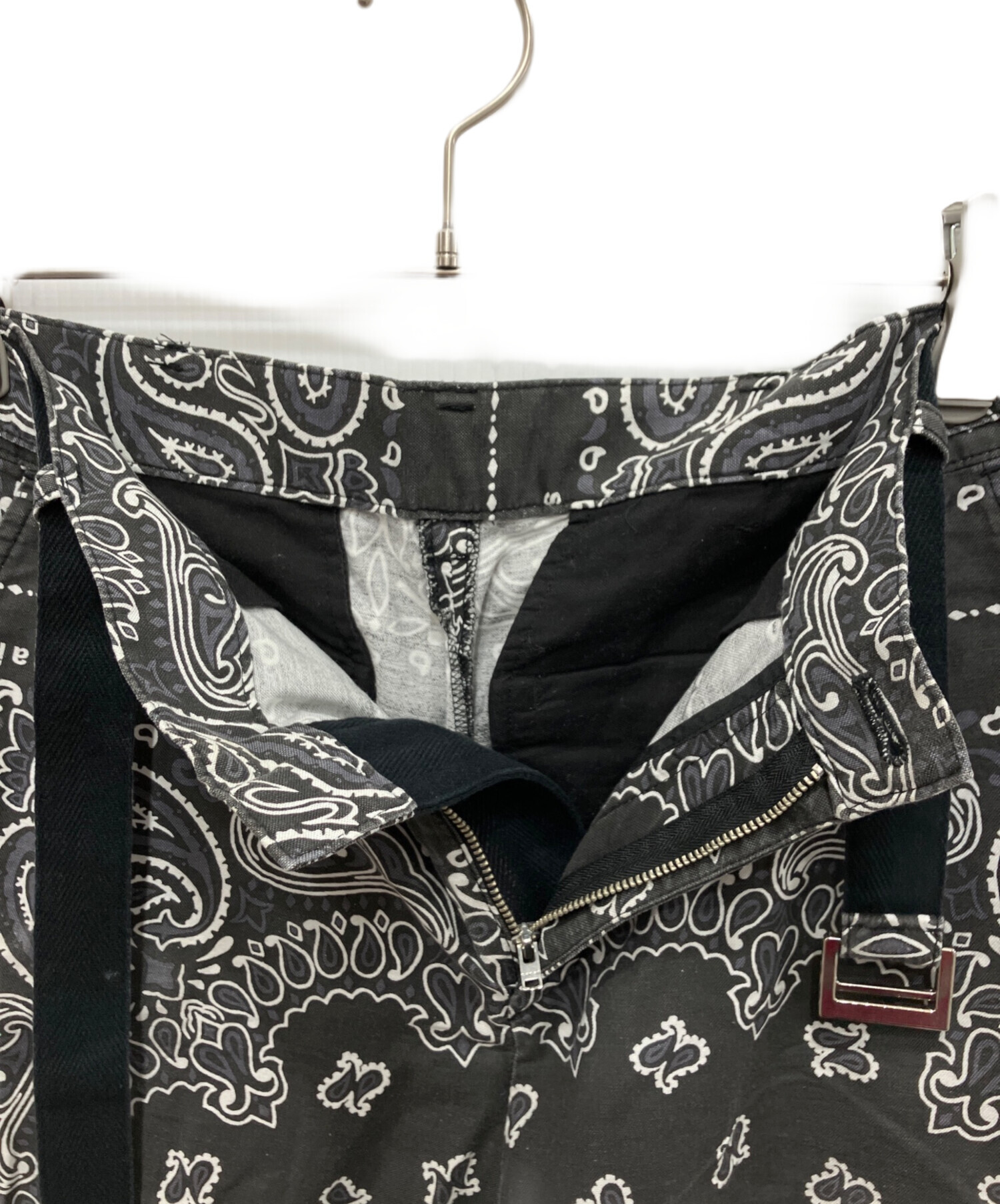 中古・古着通販】sacai (サカイ) Bandana Print Pants ブラック サイズ