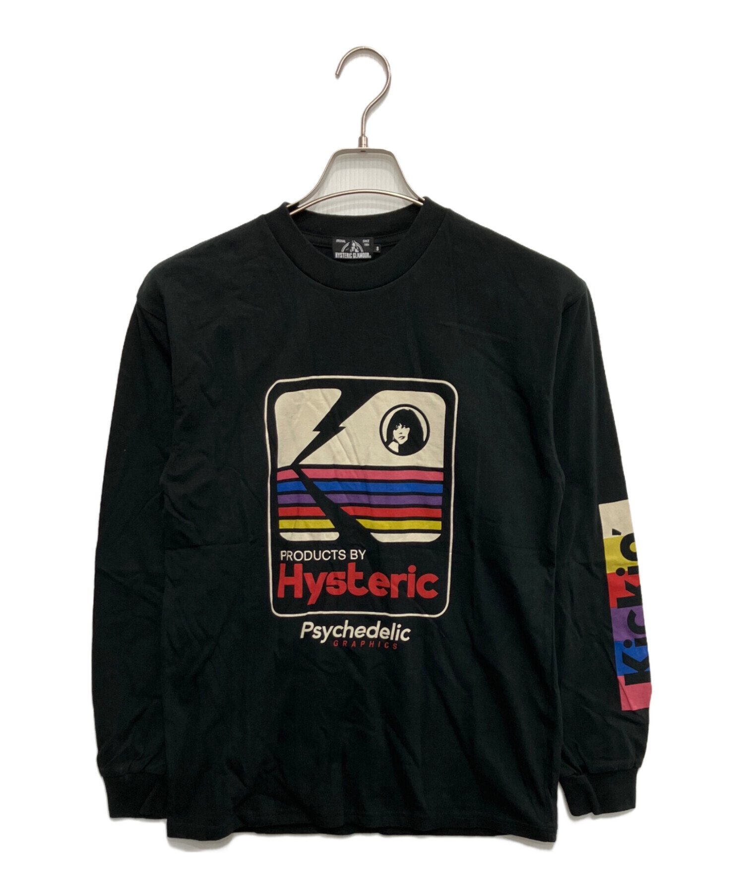 HYSTERIC GLAMOUR ロングスリーブカットソー ブラック 中古・古着通販】Hysteric Glamour (ヒステリックグラマー) PSYCH