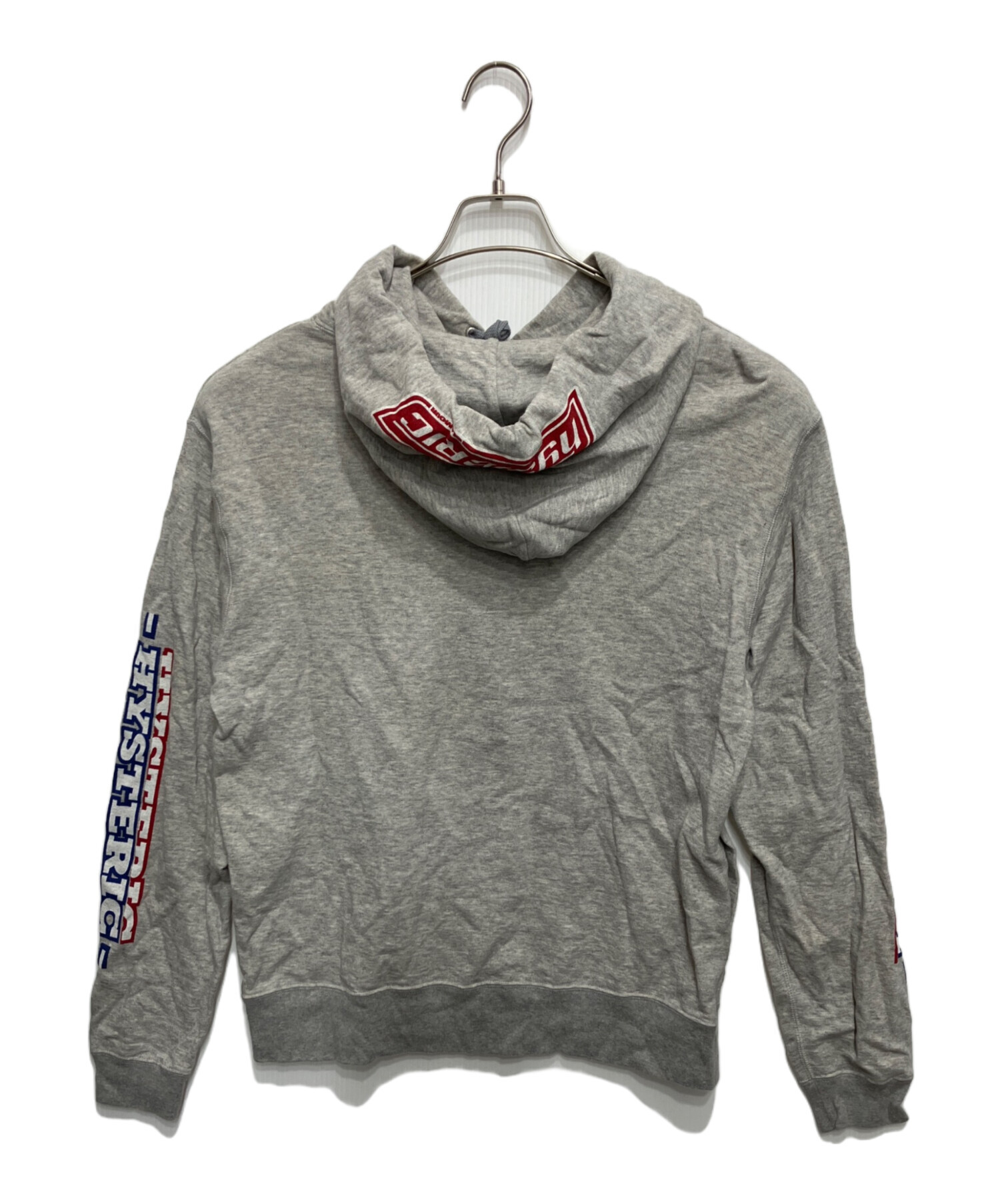 HYSTERIC GLAMOUR グレー プリント ヒスガール ロンt 人気】HYSTERIC GLAMOUR ロンT FREE グレー 日本製 長袖 ヒステリック