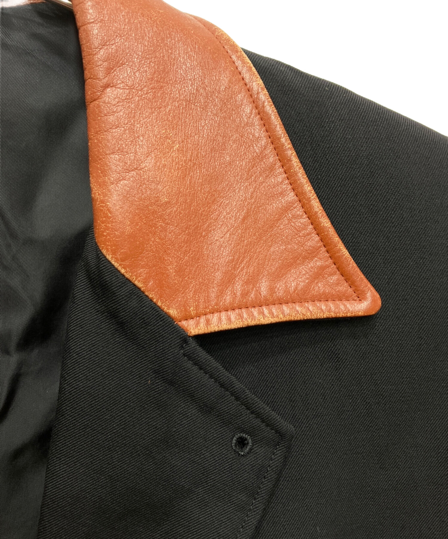 中古・古着通販】Y's for men (ワイズフォーメン) 襟レザー3B