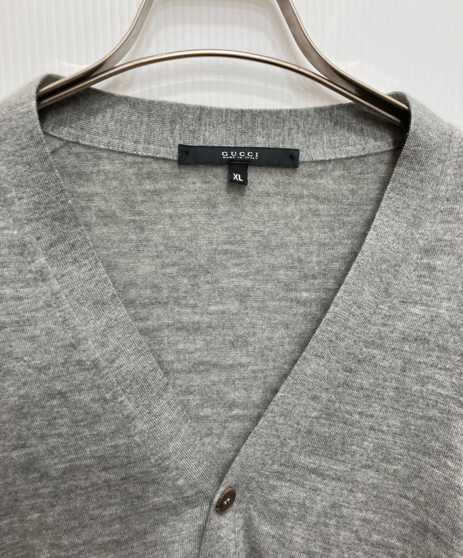 中古・古着通販】GUCCI (グッチ) カシミヤカーディガン グレー サイズ