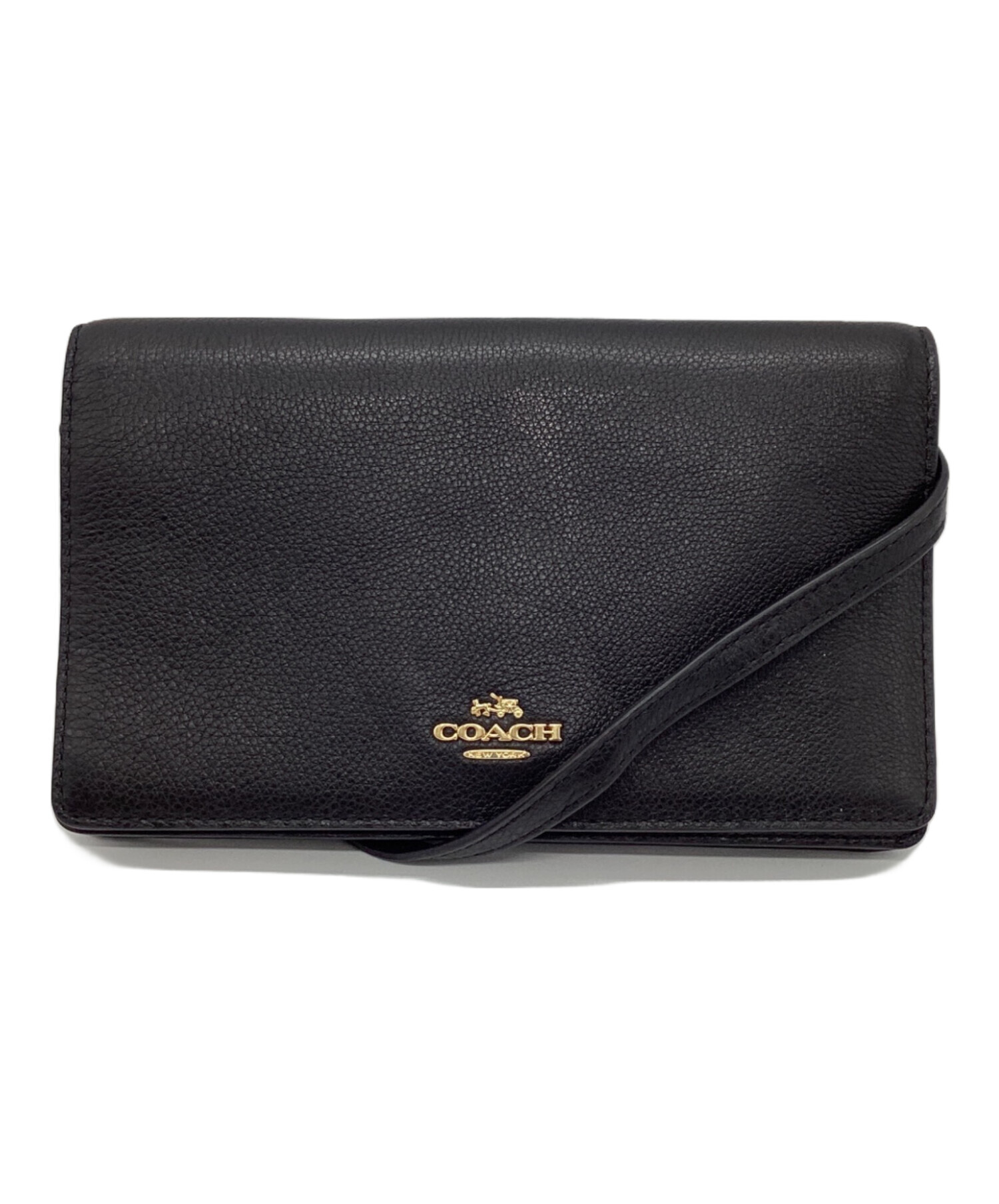 中古・古着通販】COACH (コーチ) ウォレットバッグ ブラック｜ブランド 