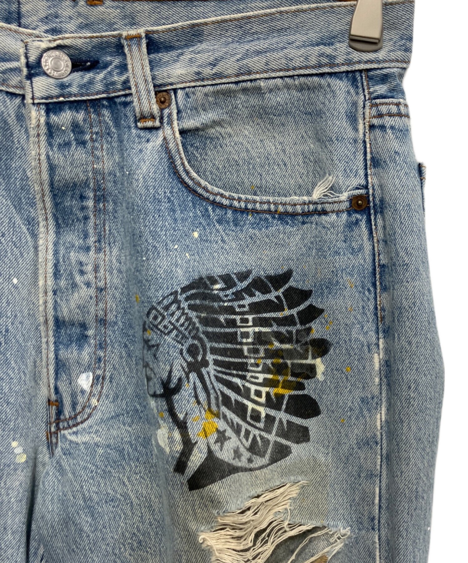中古・古着通販】LEVI'S (リーバイス) リメイク501デニムパンツ