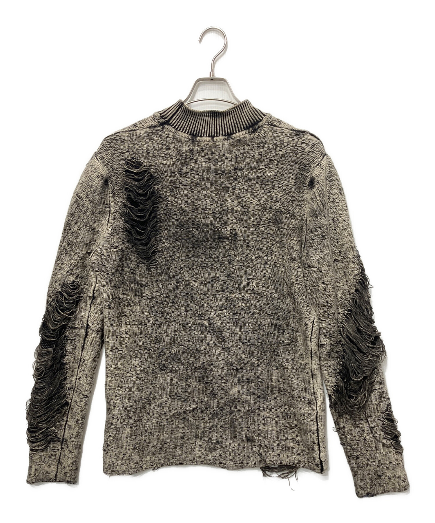 DIESEL ディーゼル ダメージ加工ニット 中古・古着通販】DIESEL (ディーゼル) K-FJORDI ダメージ加工ニット