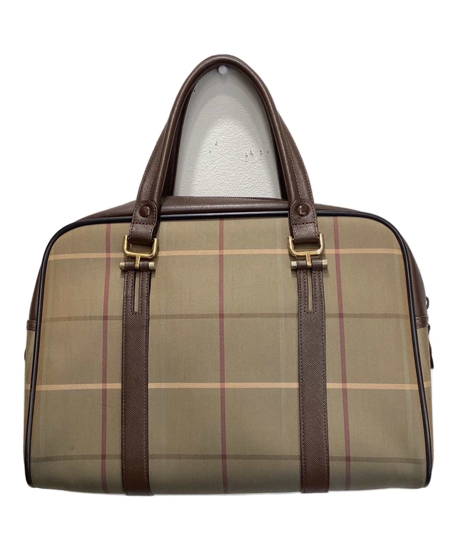 BURBERRY　ミニボストンバッグ　オールドバーバリー 中古・古着通販】BURBERRY (バーバリー) ミニボストンバッグ ベージュ