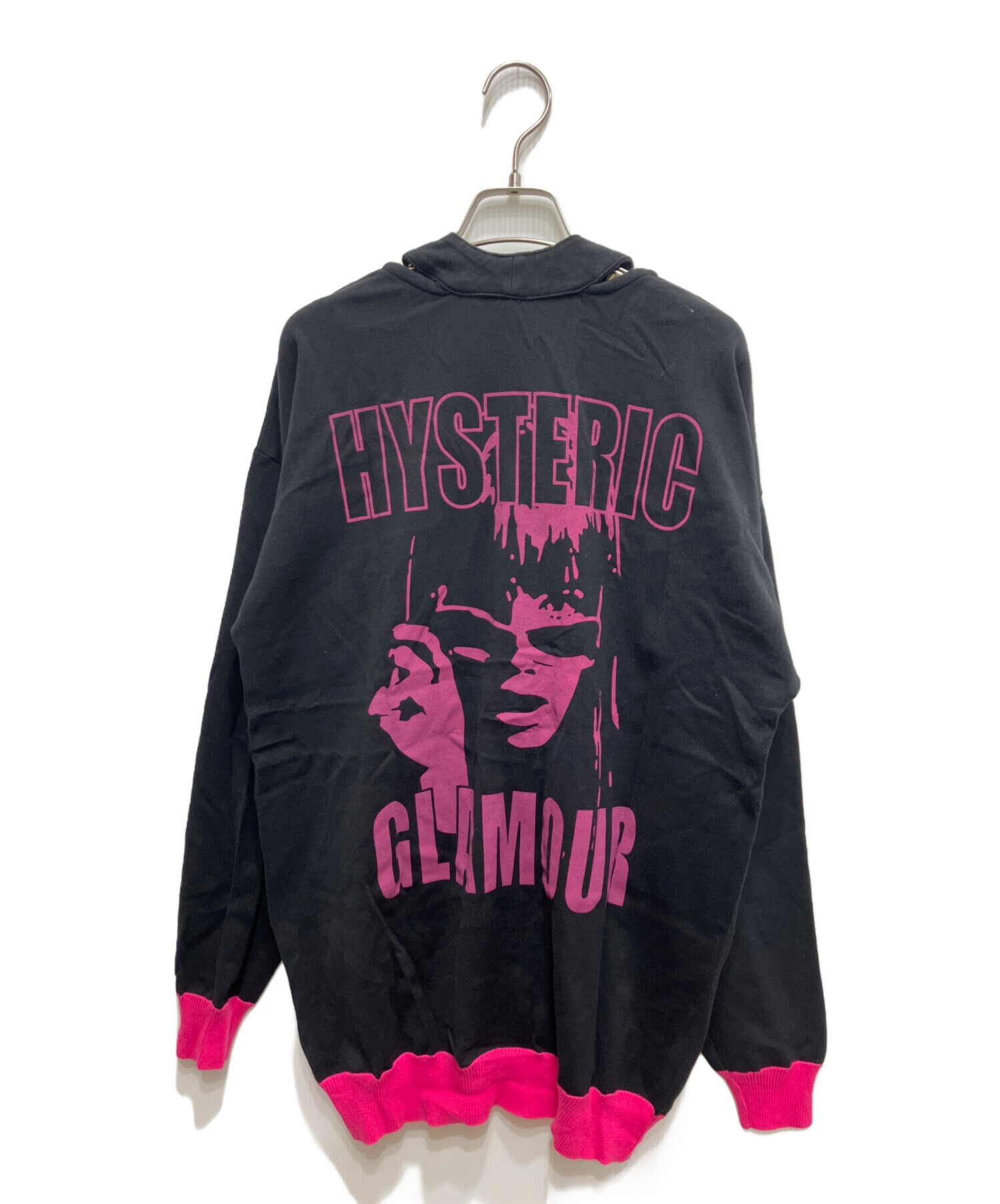 HYSTERIC GLAMOUR ヒステリックグラマー カーディガン F 黒 【古着】【中古】 HYSTERIC GLAMOUR - HYSTERIC GLAMOUR ヒステリックグラマー