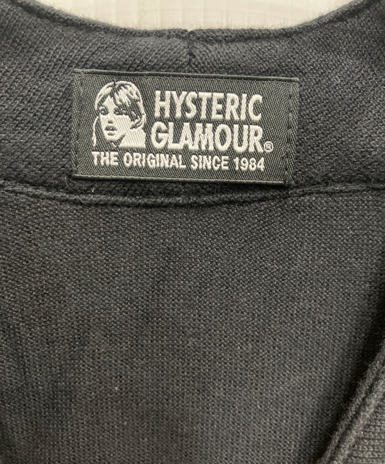 HYSTERIC GLAMOUR(ヒステリックグラマー) カーディガン サイズFREE  F レディース美品  - レッド×黒 長袖/レース/ラメ HYSTERIC GLAMOUR（ヒステリックグラマー） カーディガン FREE レッド