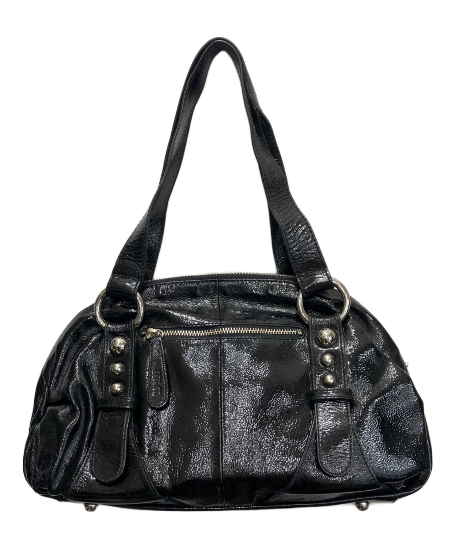 中古・古着通販】ANNA SUI (アナスイ) エナメルトートバッグ ブラック 