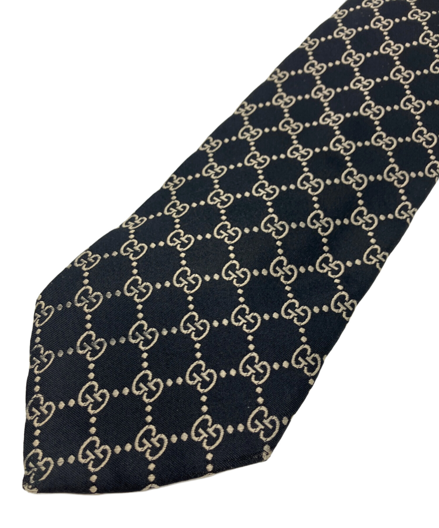 中古・古着通販】GUCCI (グッチ) GG柄ネクタイ ブラック サイズ:表記