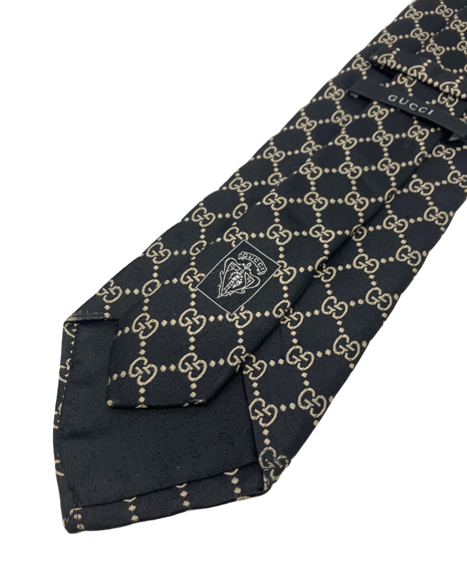 中古・古着通販】GUCCI (グッチ) GG柄ネクタイ ブラック サイズ:表記