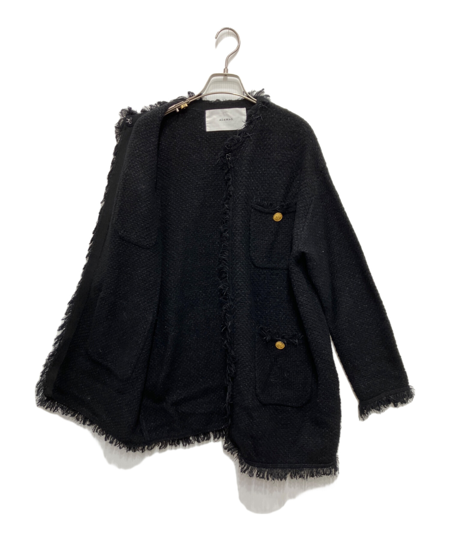 c*o様 ADAWAS アダワス ニットツイード ジャケット ネイビー 金ボタン 中古・古着通販】ADAWAS (アダワス) ニットツイード 4ポケット