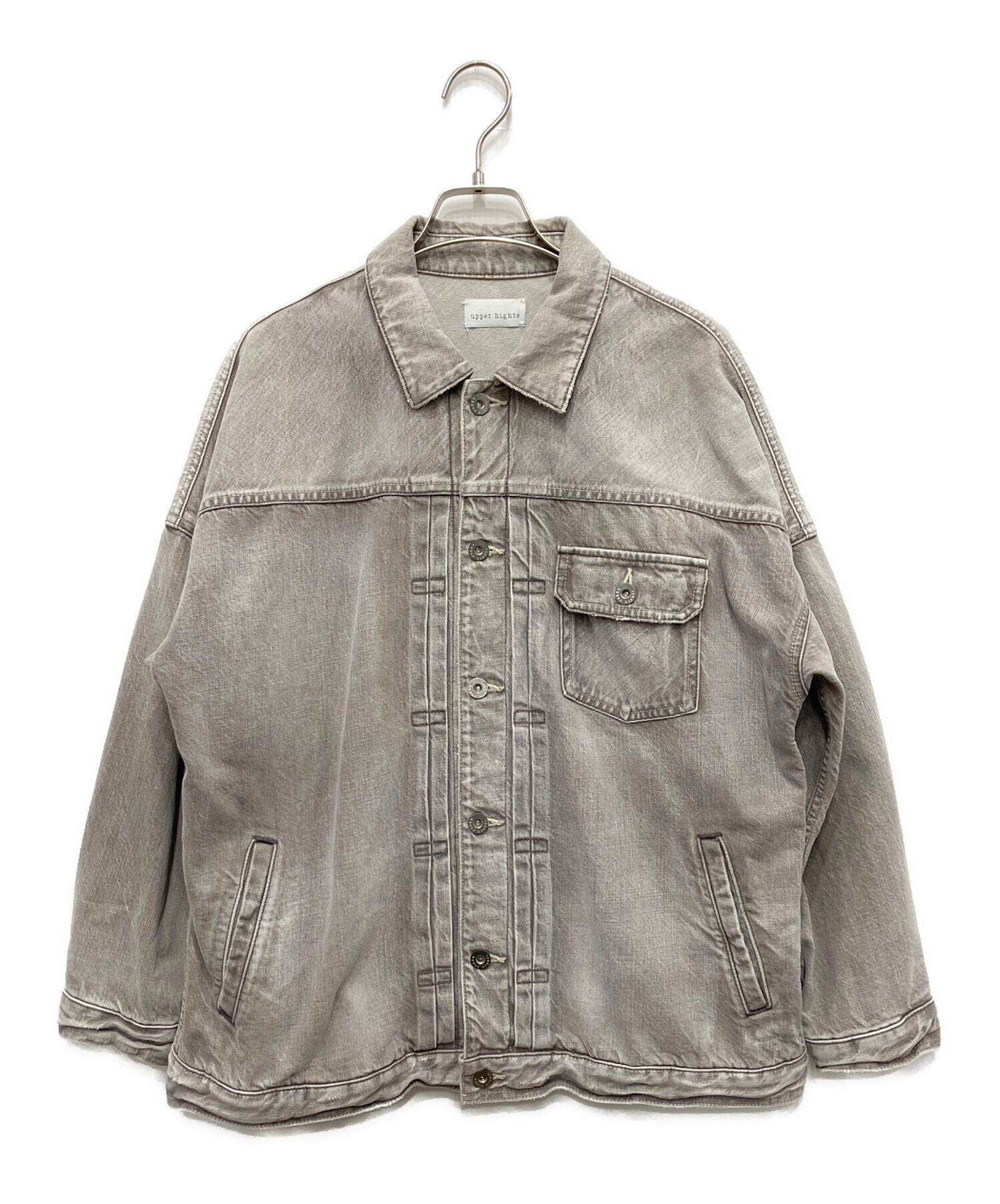 アッパーハイツ　デニムジャケット　 グレー/サイズ1 M-L 中古・古着通販】upper hights (アッパーハイツ) uncrave