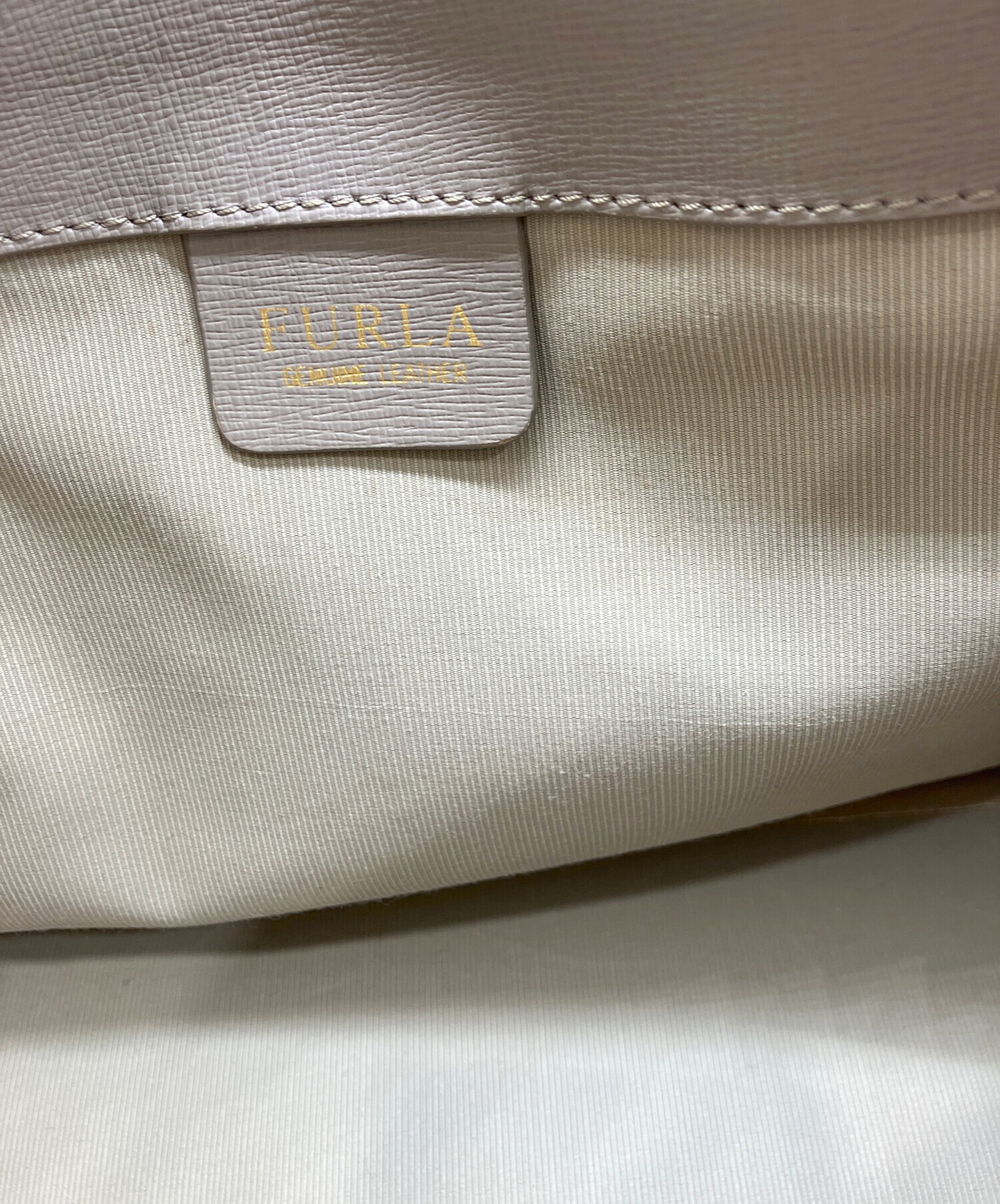 新品未使用　FURLA ベージュ ブラック トートバッグ　ストロー 中古・古着通販】FURLA (フルラ) トートバッグ ベージュ｜ブランド