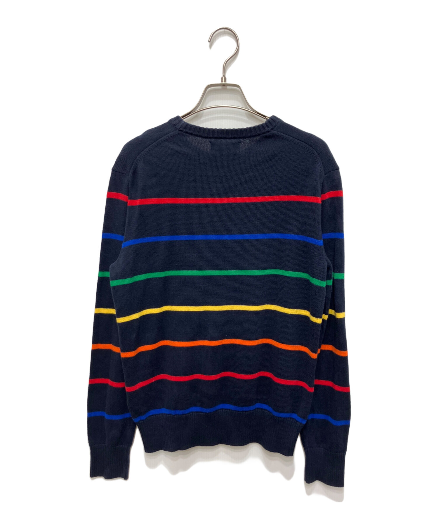 RALPH LAUREN ラルフローレン ボーダー コットンニット セーター ネイビー(レディース L)中古 古着 V2108 中古・古着通販】POLO RALPH LAUREN (ポロ・ラルフローレン) ボーダー
