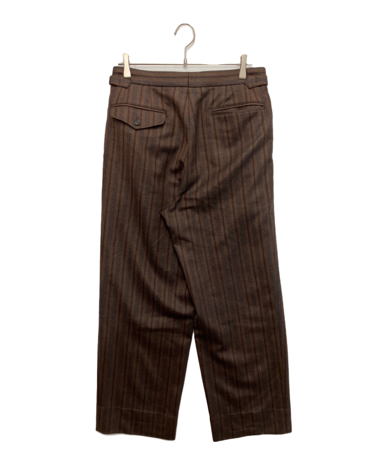 中古・古着通販】ULTERIOR (アルテリア) STRIPE FLANNEL WIDE TROUSER