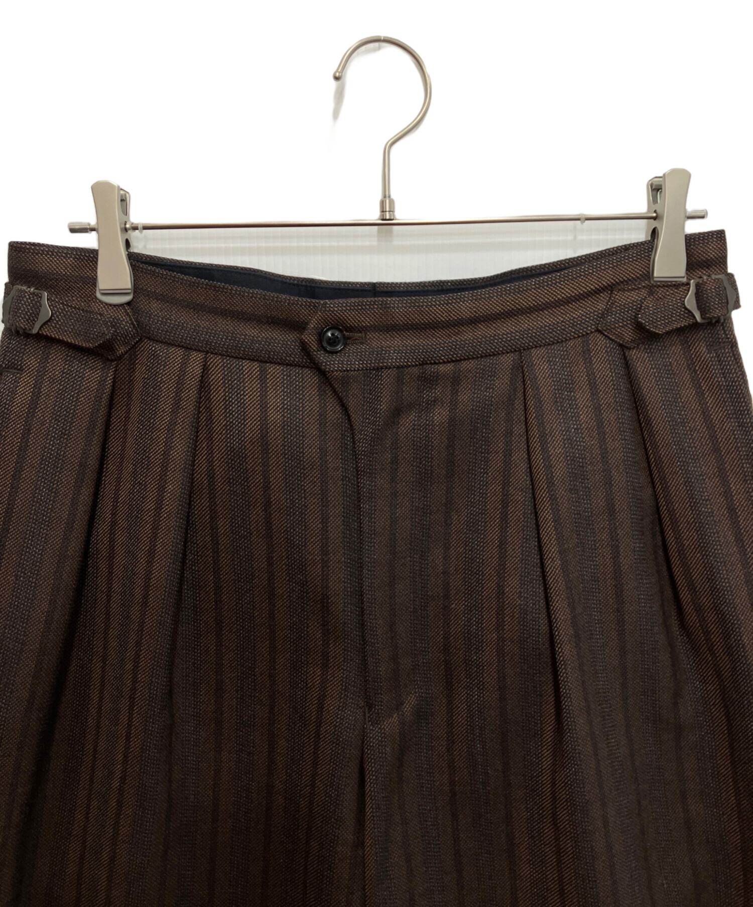 ULTERIOR STRIPE FLANNEL WIDE TROUSERS 【公式通販】