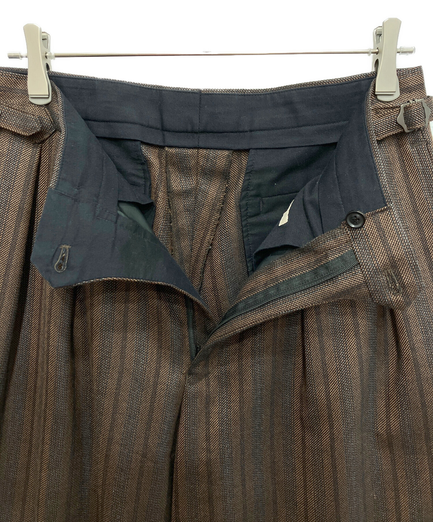 中古・古着通販】ULTERIOR (アルテリア) STRIPE FLANNEL WIDE TROUSER 