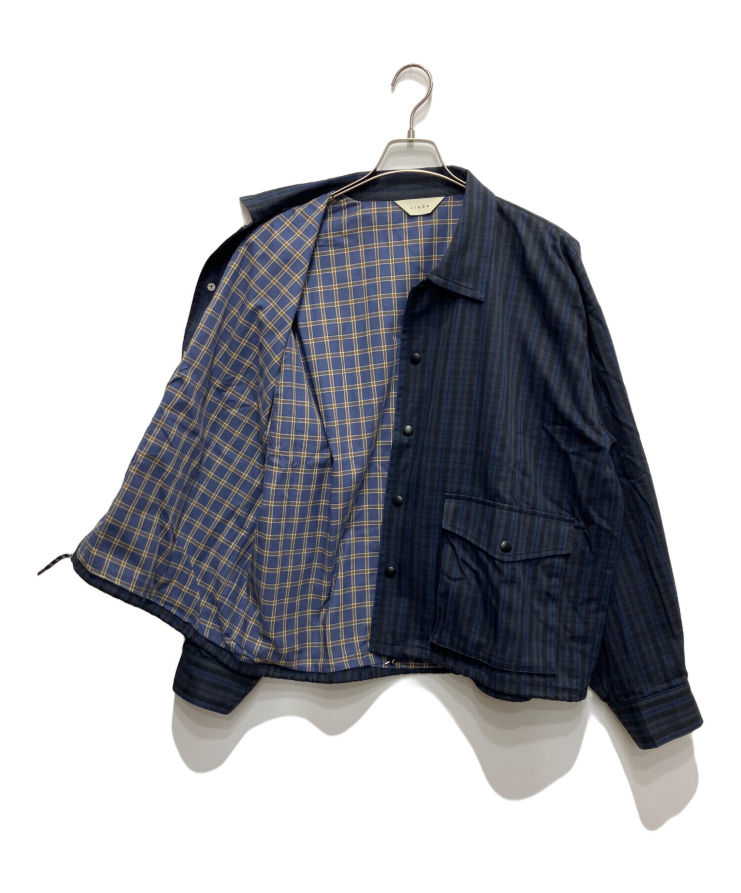 中古・古着通販】jieda (ジエダ) CHECK COACH JACKET ネイビー サイズ 