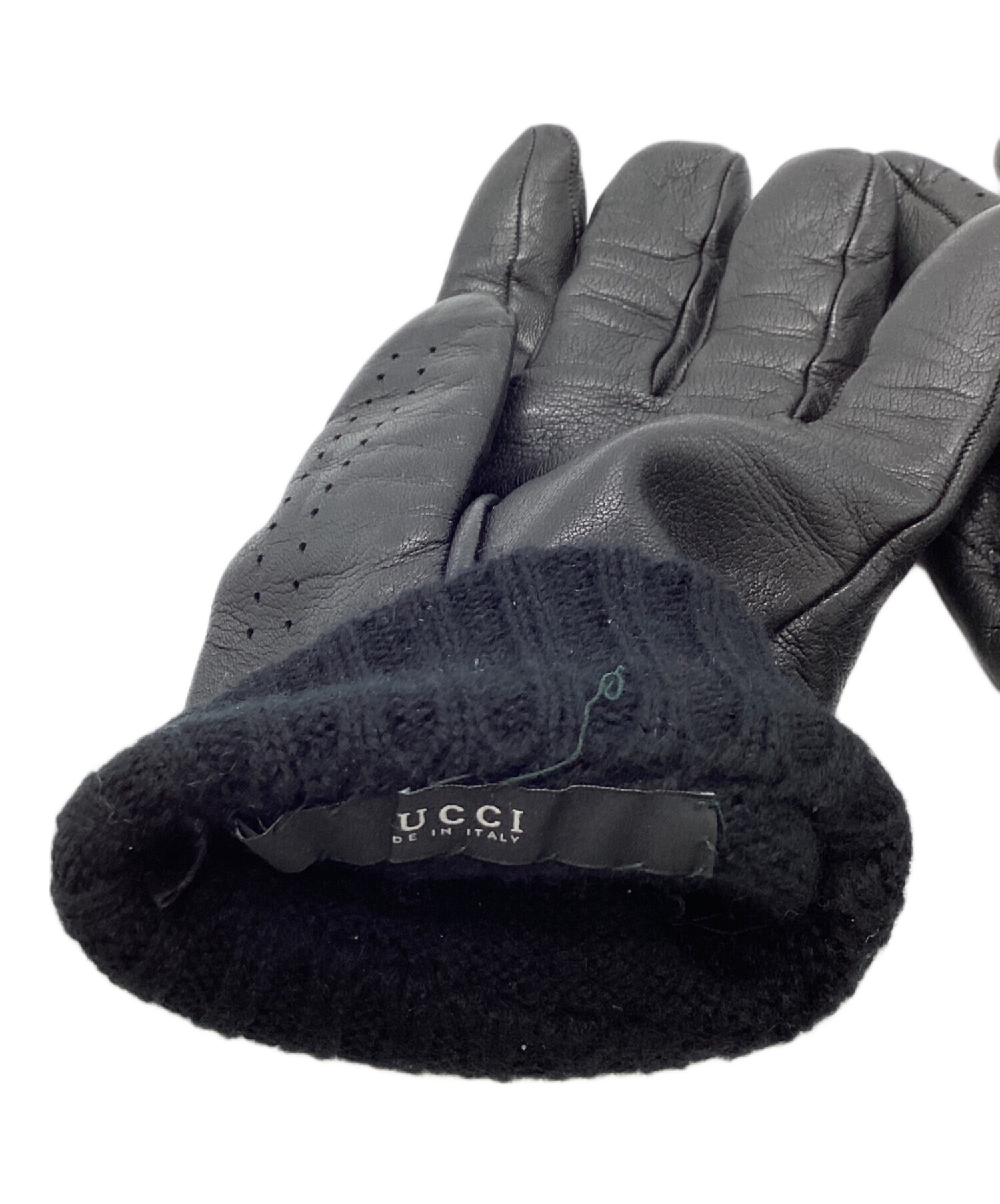 中古・古着通販】GUCCI (グッチ) レザーグローブ ブラック｜ブランド