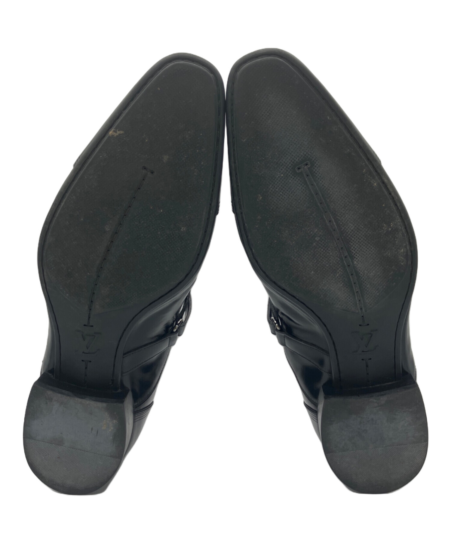LOUIS VUITTON ブラック ダブルモンクシューズ 中古・古着通販】LOUIS VUITTON (ルイ ヴィトン) Double Monk Strap