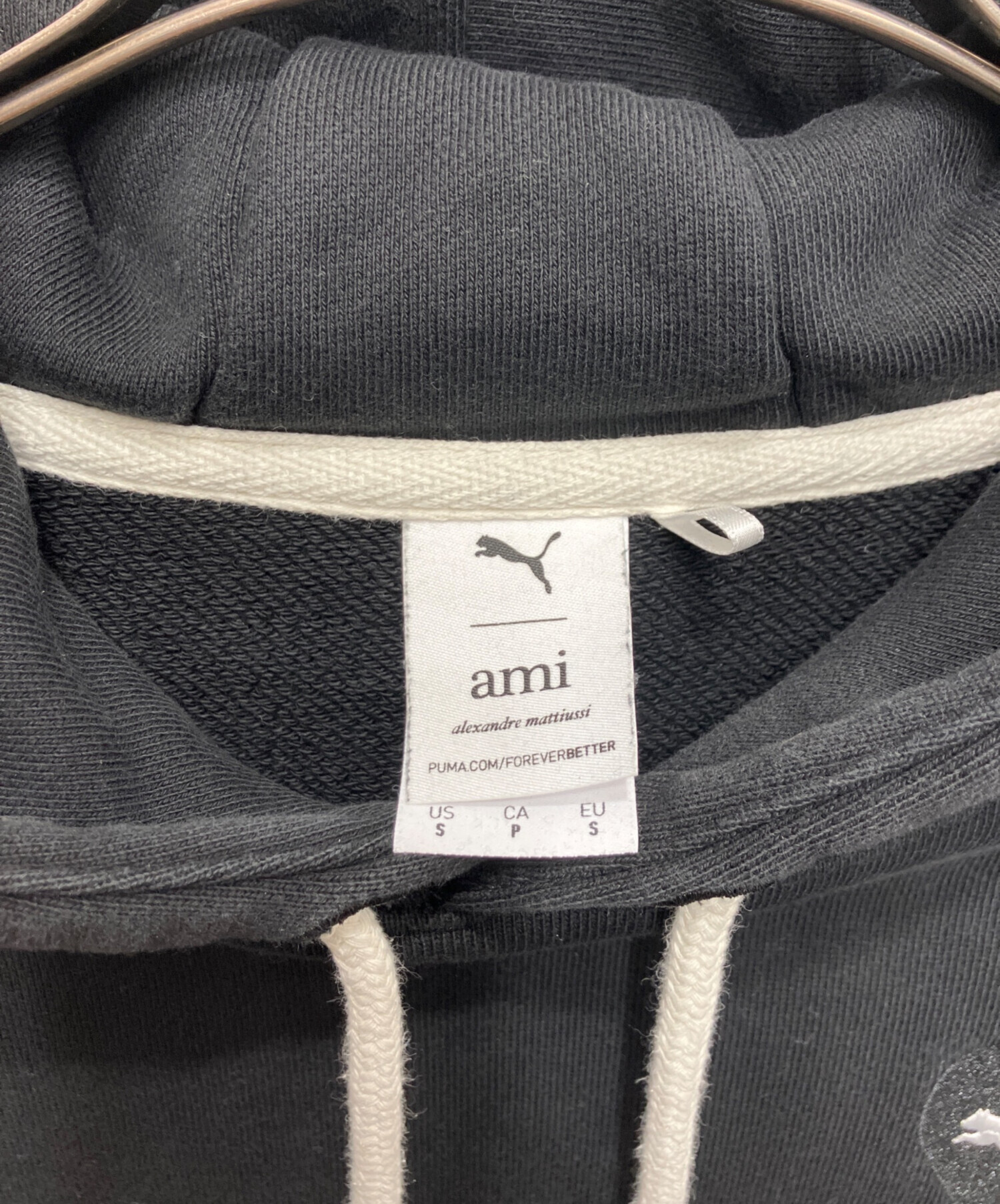 AMI Alexandre Mattiussi / アミ・アレクサンドルマテュッシ | × PUMA / ワッペン フーデッド トレーナー | S | グレー | レディース PUMA / ワッペン フーデッド トレーナー | ブランド古着の買取・委託