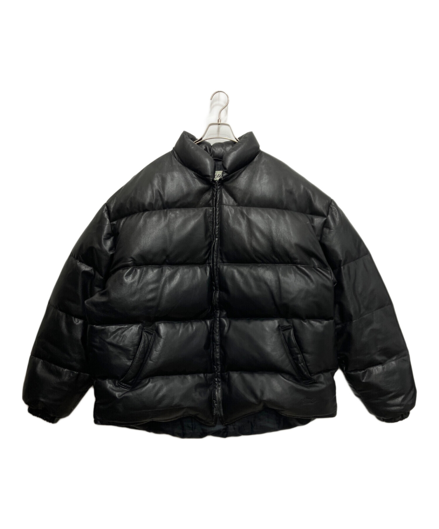 中古・古着通販】Schott (ショット) レザーダウンジャケット ブラック 