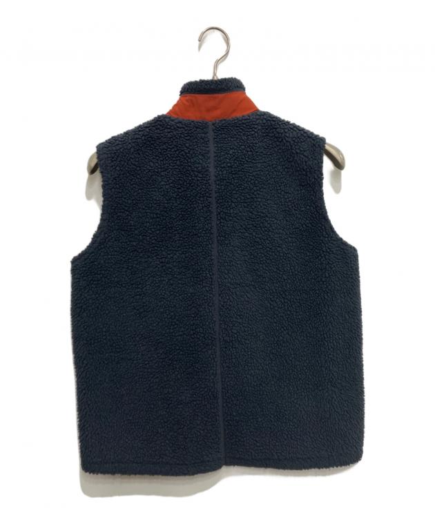 patagonia フリースベスト ネイビー/レッド 中古・古着通販】Patagonia (パタゴニア) フリースベスト ネイビー