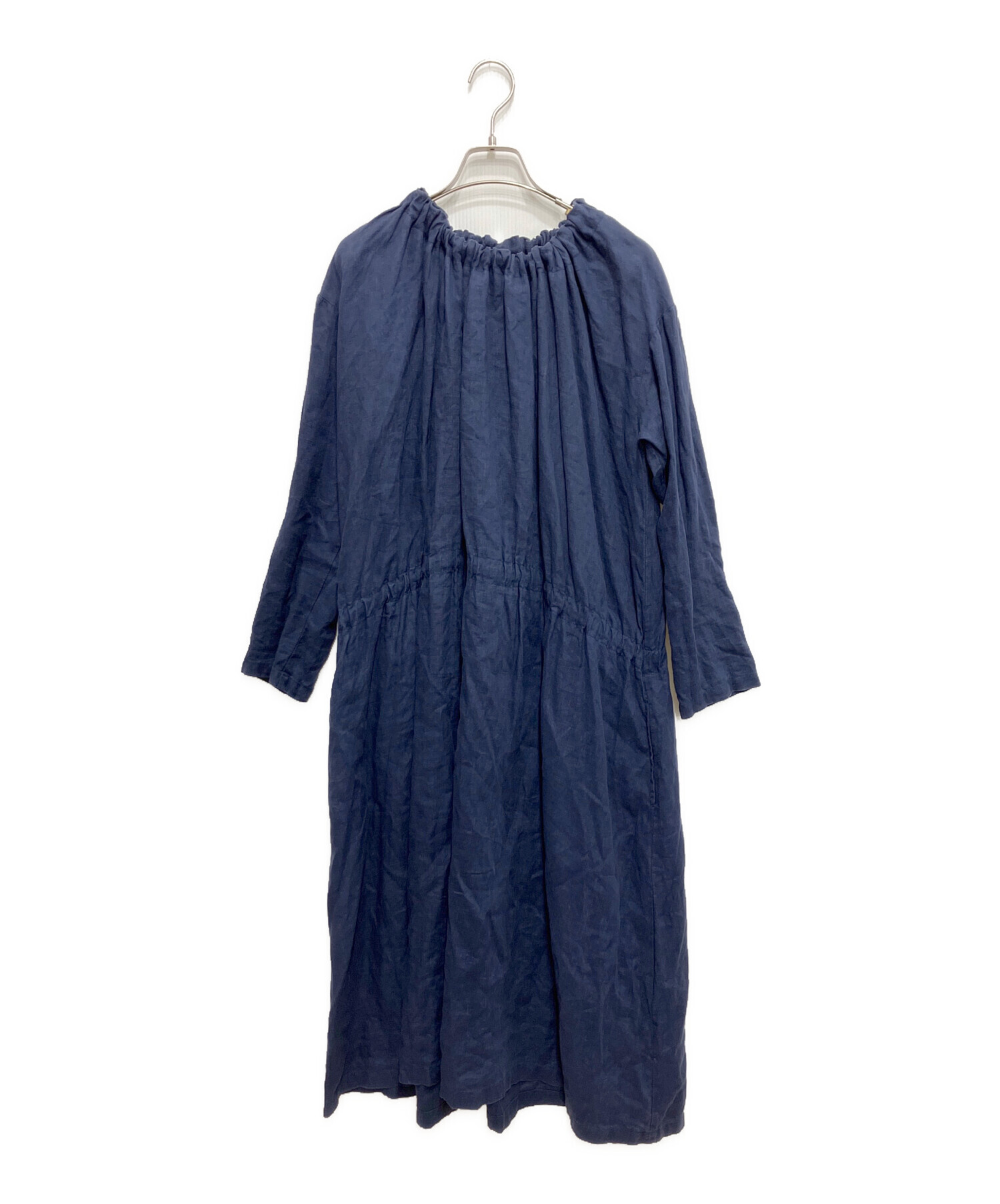 中古・古着通販】08MAB (ゼロハチマブ) リネンワンピース ネイビー
