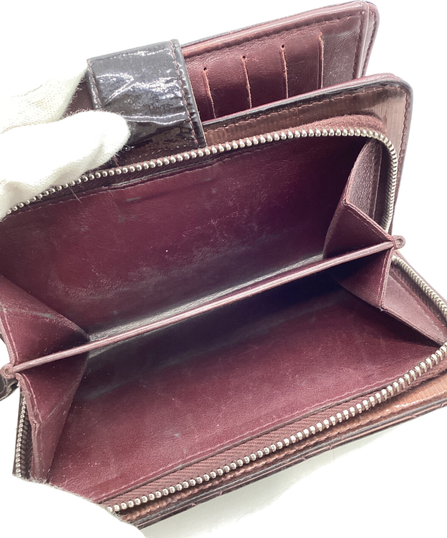 中古・古着通販】CHANEL (シャネル) マトラッセパテント2つ折り財布