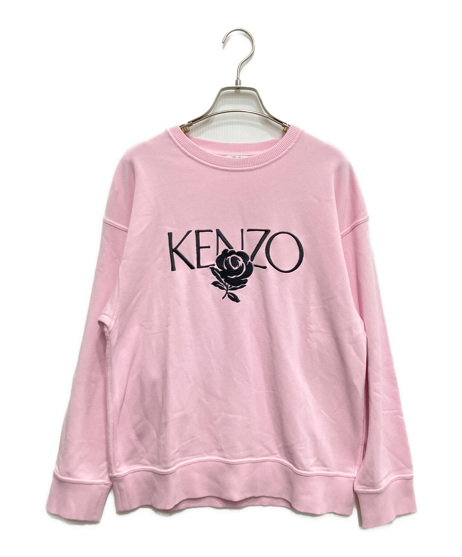 中古・古着通販】KENZO (ケンゾー) ロゴ刺繍スウェット ピンク サイズ