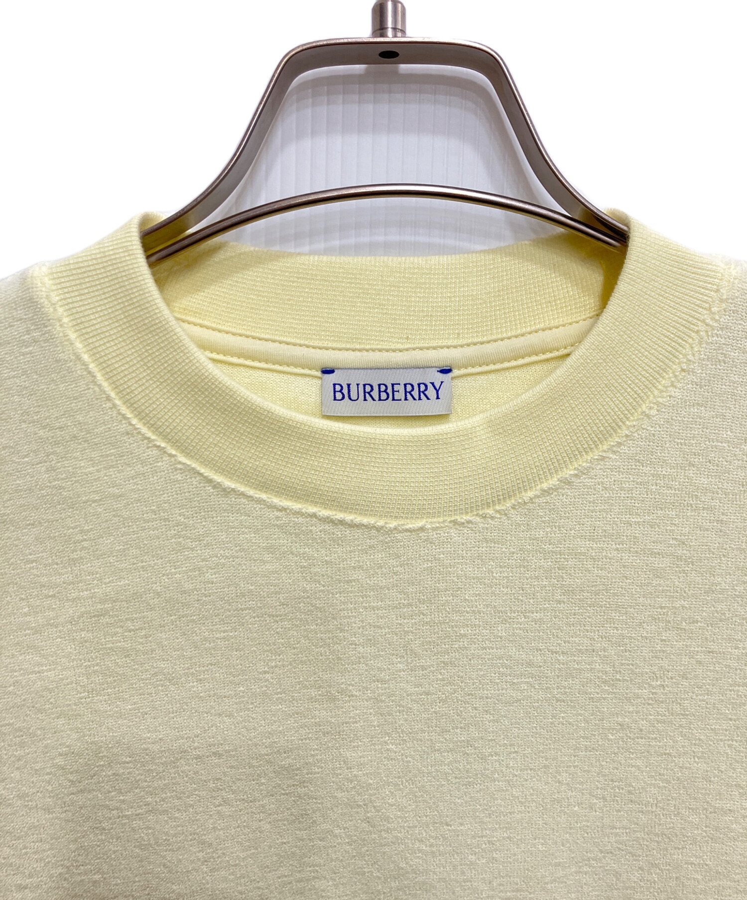 値下中！未使用美品【Burberry】バーバリー.淡黄色 半袖.パフスリーブ 中古・古着通販】BURBERRY (バーバリー) タオル地半袖カットソー