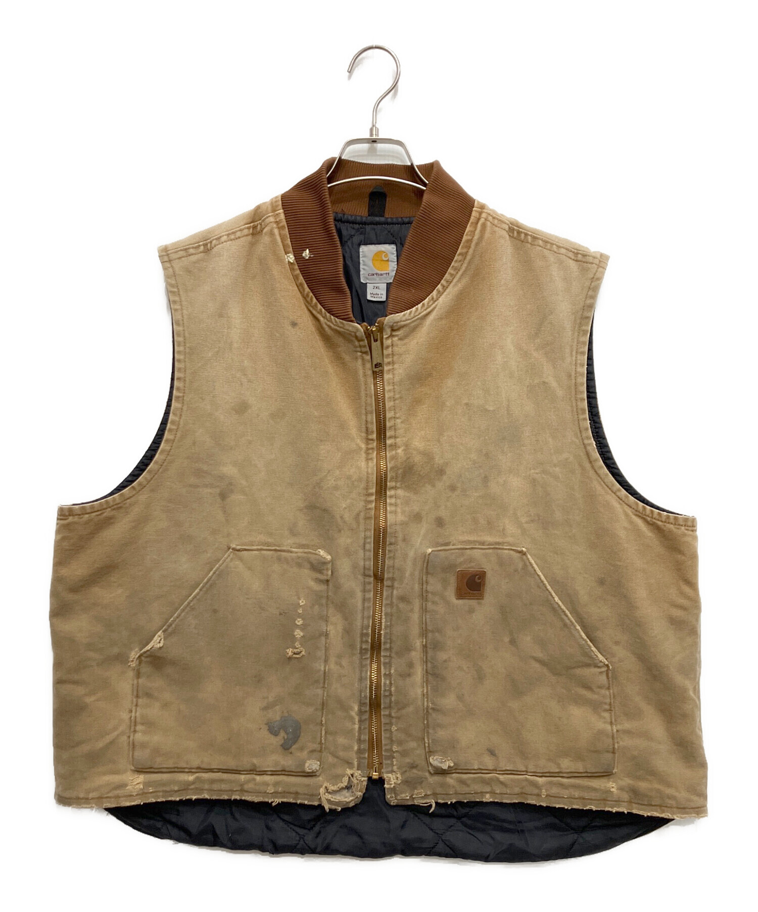 中古・古着通販】CarHartt (カーハート) 中綿ダックベスト ベージュ